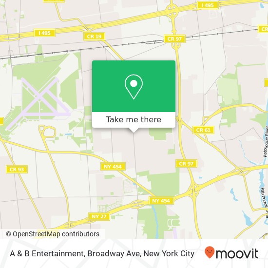 A & B Entertainment, Broadway Ave map