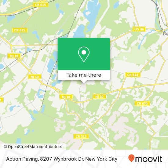 Mapa de Action Paving, 8207 Wynbrook Dr