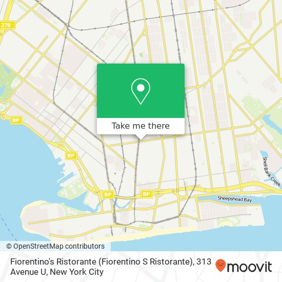 Mapa de Fiorentino's Ristorante (Fiorentino S Ristorante), 313 Avenue U