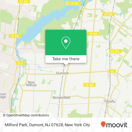 Mapa de Milford Park, Dumont, NJ 07628