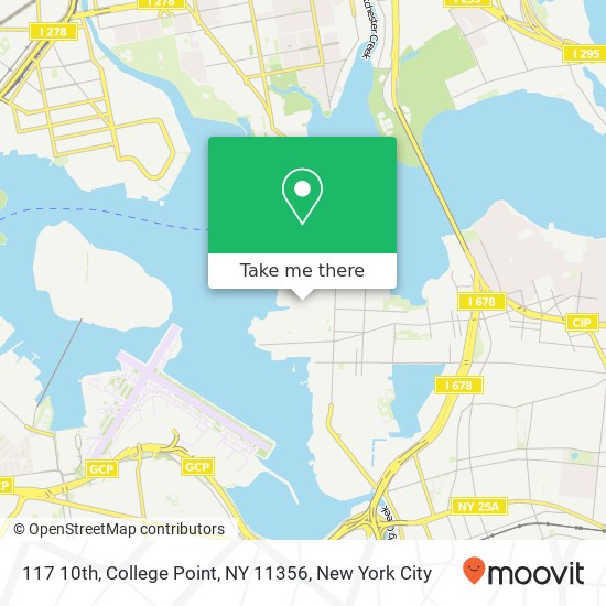 Mapa de 117 10th, College Point, NY 11356