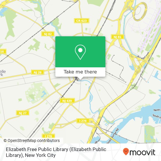 Elizabeth Free Public Library map