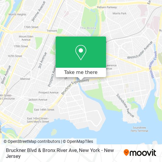 Bruckner Blvd & Bronx River Ave map
