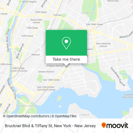 Bruckner Blvd & Tiffany St map