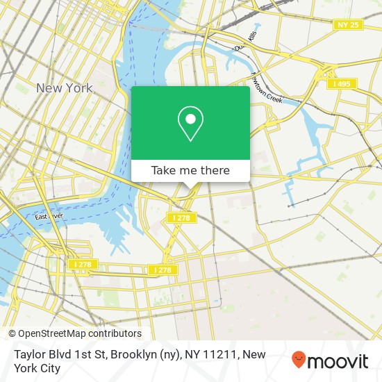 Mapa de Taylor Blvd 1st St, Brooklyn (ny), NY 11211