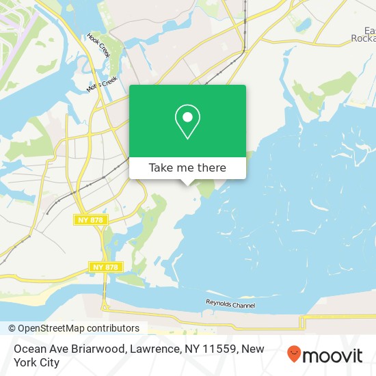 Mapa de Ocean Ave Briarwood, Lawrence, NY 11559