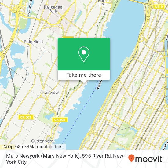 Mapa de Mars Newyork (Mars New York), 595 River Rd