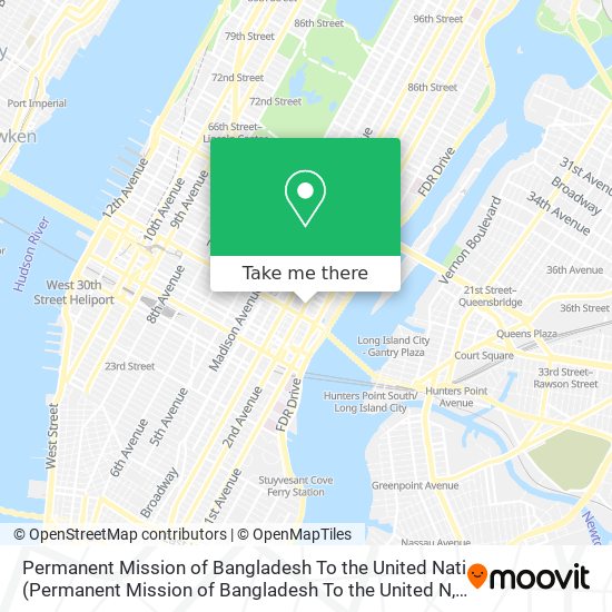 Mapa de Permanent Mission of Bangladesh To the United Nati