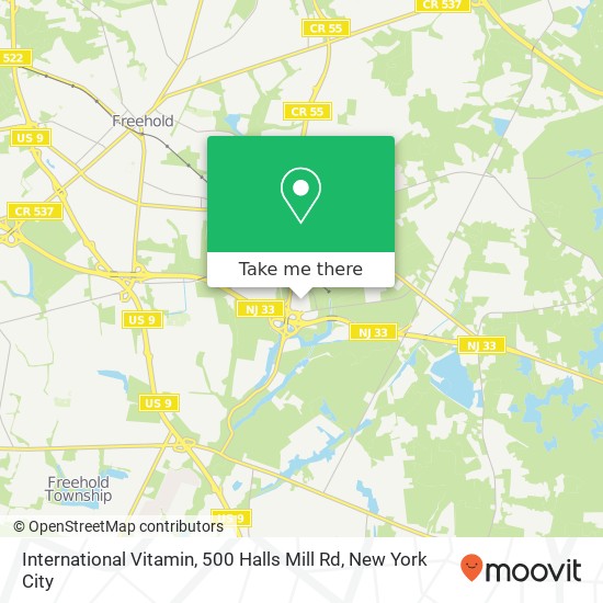 International Vitamin, 500 Halls Mill Rd map