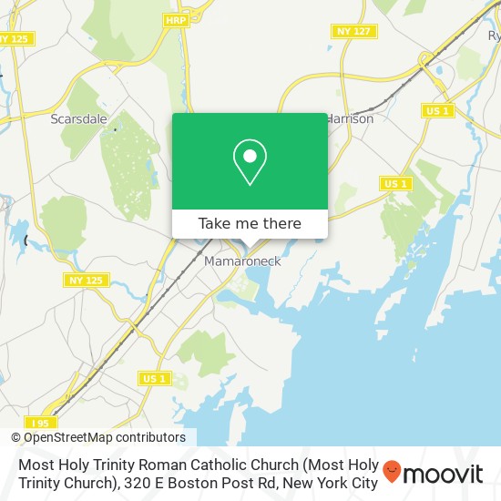 Most Holy Trinity Roman Catholic Church (Most Holy Trinity Church), 320 E Boston Post Rd map