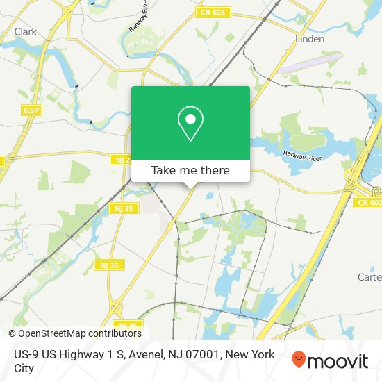 Mapa de US-9 US Highway 1 S, Avenel, NJ 07001