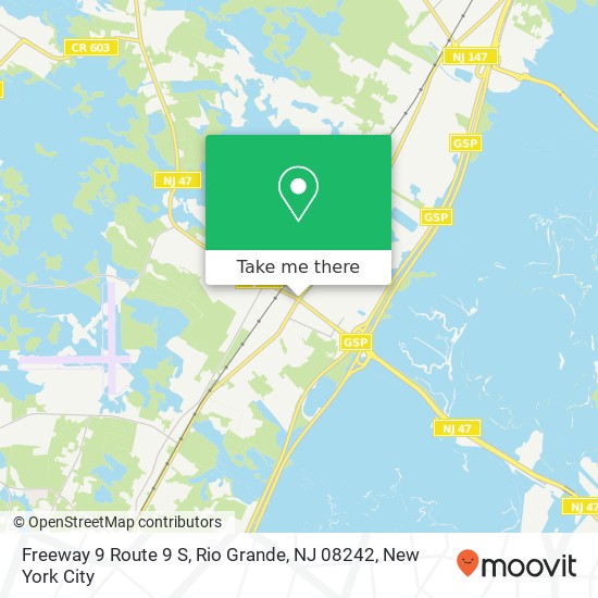 Freeway 9 Route 9 S, Rio Grande, NJ 08242 map