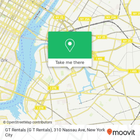 GT Rentals (G T Rentals), 310 Nassau Ave map