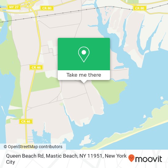 Queen Beach Rd, Mastic Beach, NY 11951 map