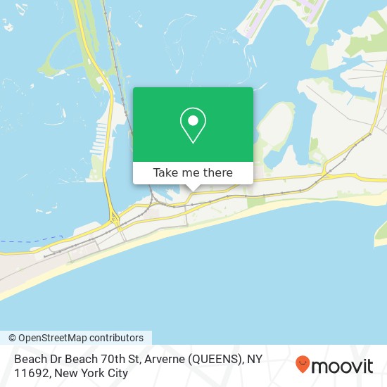 Mapa de Beach Dr Beach 70th St, Arverne (QUEENS), NY 11692