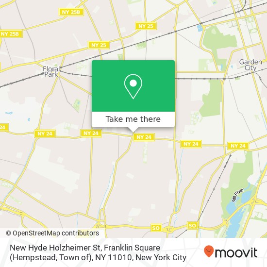 Mapa de New Hyde Holzheimer St, Franklin Square (Hempstead, Town of), NY 11010