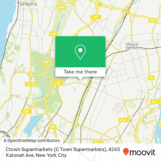 Mapa de Ctown Supermarkets (C Town Supermarkets), 4265 Katonah Ave