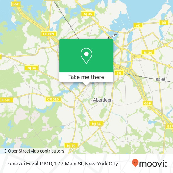 Mapa de Panezai Fazal R MD, 177 Main St