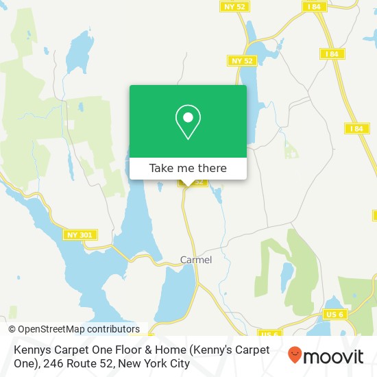 Mapa de Kennys Carpet One Floor & Home (Kenny's Carpet One), 246 Route 52