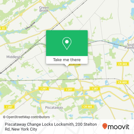 Mapa de Piscataway Change Locks Locksmith, 200 Stelton Rd