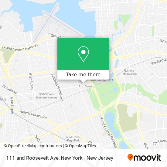 111 and Roosevelt Ave map
