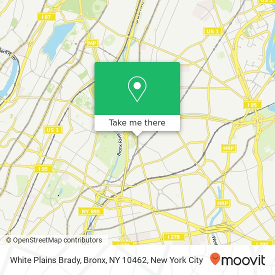 White Plains Brady, Bronx, NY 10462 map