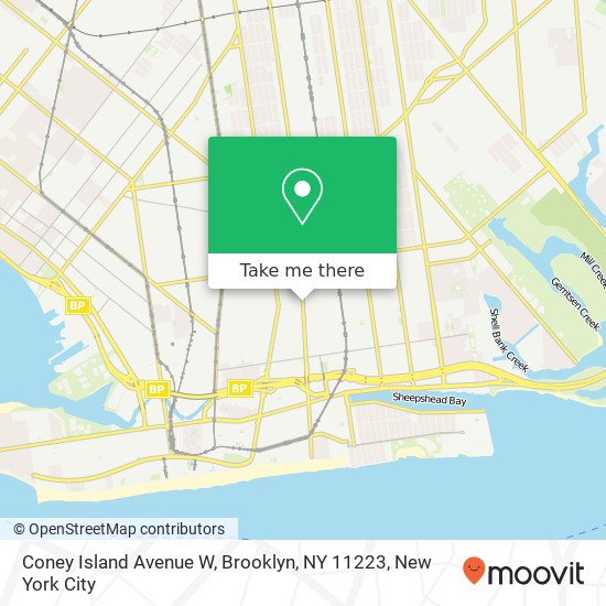 Coney Island Avenue W, Brooklyn, NY 11223 map