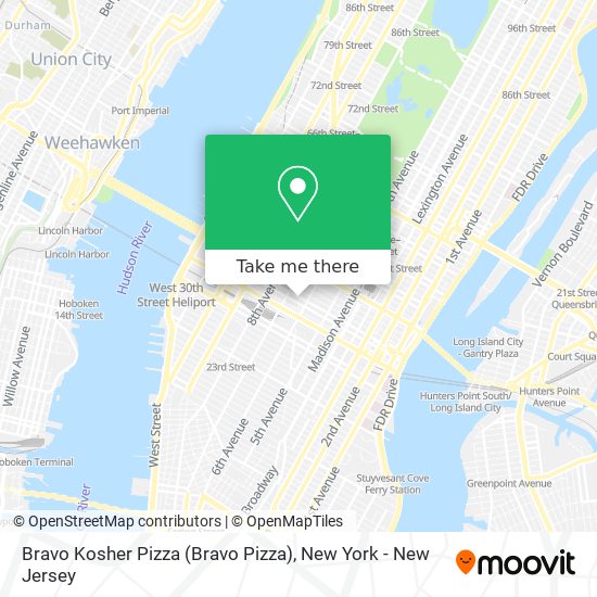 Mapa de Bravo Kosher Pizza (Bravo Pizza)