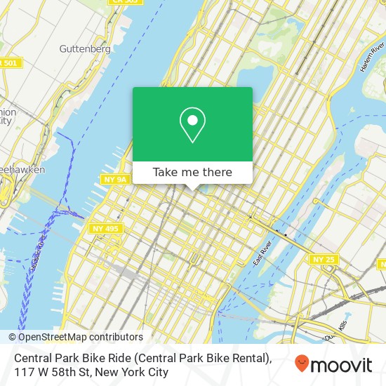 Central Park Bike Ride (Central Park Bike Rental), 117 W 58th St map