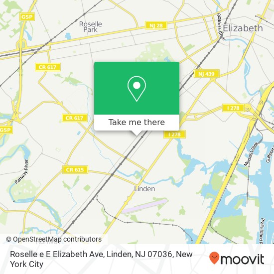 Roselle e E Elizabeth Ave, Linden, NJ 07036 map