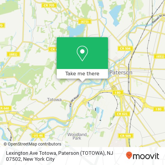 Mapa de Lexington Ave Totowa, Paterson (TOTOWA), NJ 07502