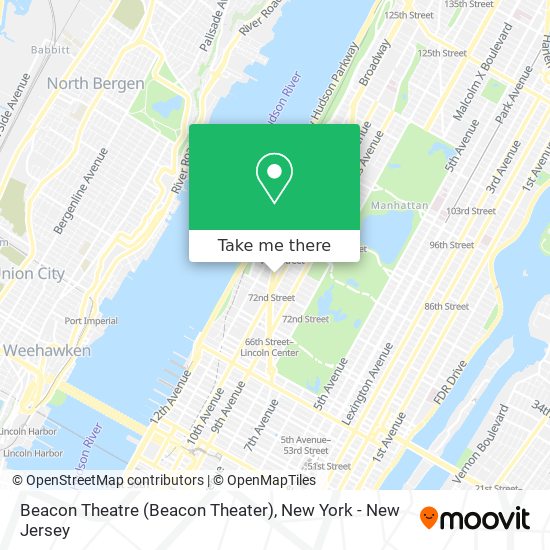 Mapa de Beacon Theatre (Beacon Theater)