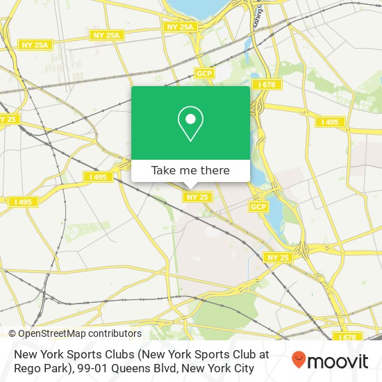 Mapa de New York Sports Clubs (New York Sports Club at Rego Park), 99-01 Queens Blvd