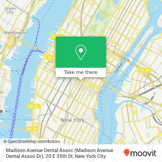 Mapa de Madison Avenue Dental Assoc (Madison Avenue Dental Assoc Dr), 20 E 35th St