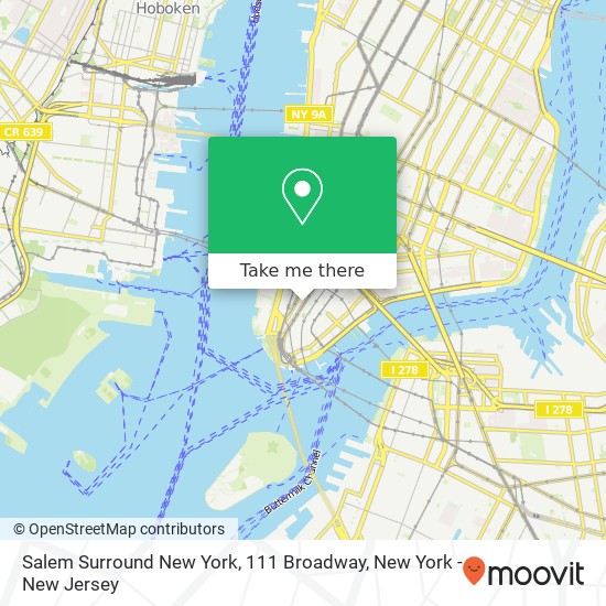 Mapa de Salem Surround New York, 111 Broadway