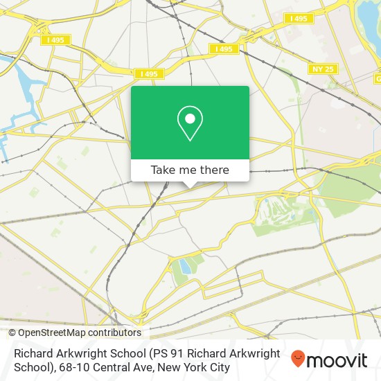 Mapa de Richard Arkwright School (PS 91 Richard Arkwright School), 68-10 Central Ave