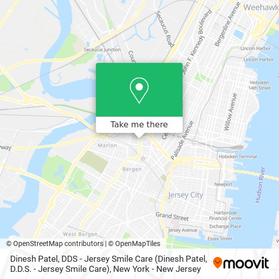Mapa de Dinesh Patel, DDS - Jersey Smile Care
