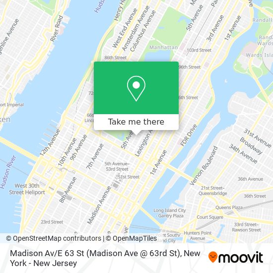 Mapa de Madison Av / E 63 St (Madison Ave @ 63rd St)