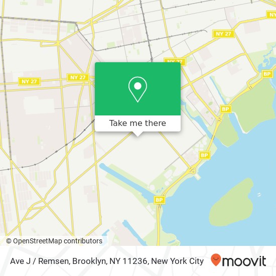 Mapa de Ave J / Remsen, Brooklyn, NY 11236