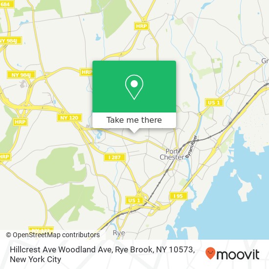 Hillcrest Ave Woodland Ave, Rye Brook, NY 10573 map