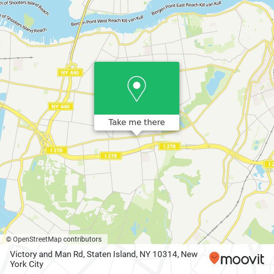 Mapa de Victory and Man Rd, Staten Island, NY 10314