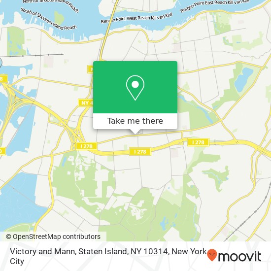 Victory and Mann, Staten Island, NY 10314 map