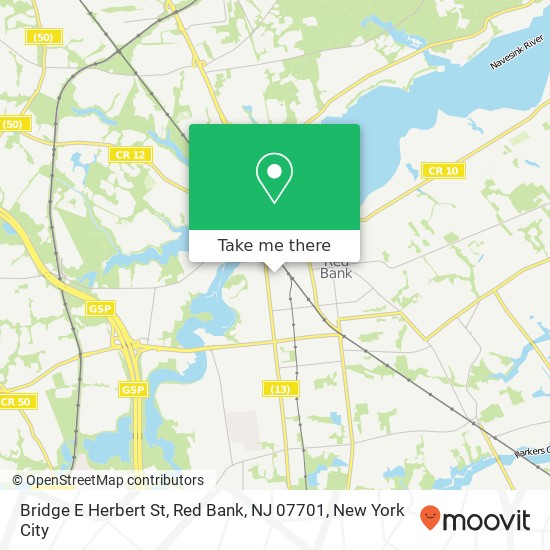 Bridge E Herbert St, Red Bank, NJ 07701 map