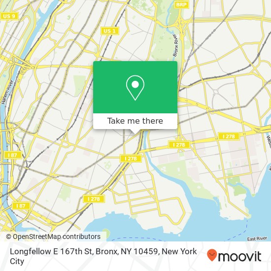 Longfellow E 167th St, Bronx, NY 10459 map