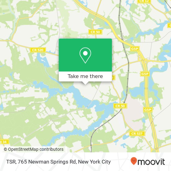 TSR, 765 Newman Springs Rd map