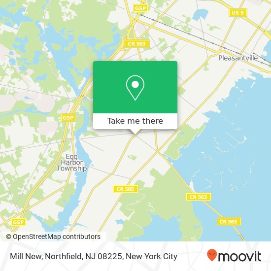 Mapa de Mill New, Northfield, NJ 08225