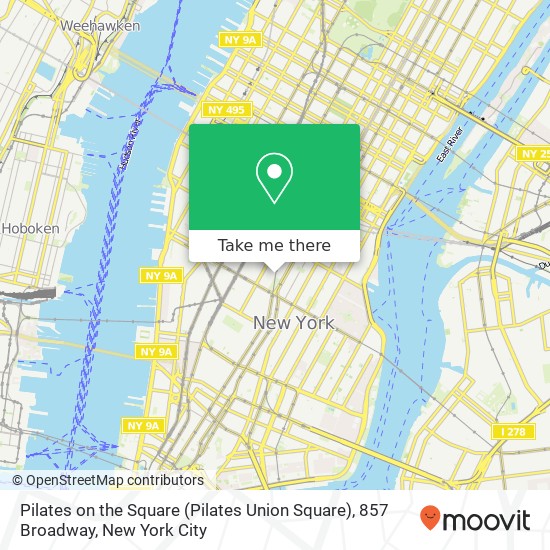 Pilates on the Square (Pilates Union Square), 857 Broadway map