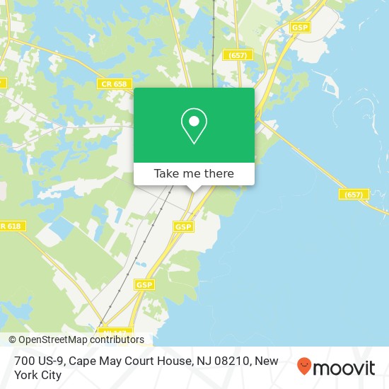 Mapa de 700 US-9, Cape May Court House, NJ 08210