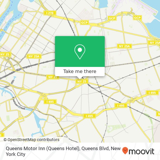 Queens Motor Inn (Queens Hotel), Queens Blvd map