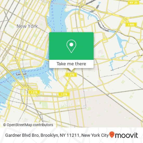 Mapa de Gardner Blvd Bro, Brooklyn, NY 11211
